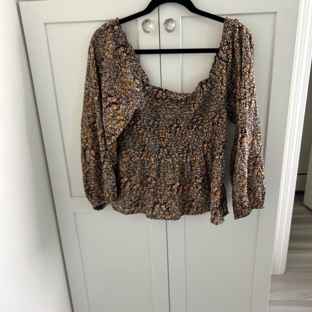 Madewell Floral Long Sleeve Women's Top